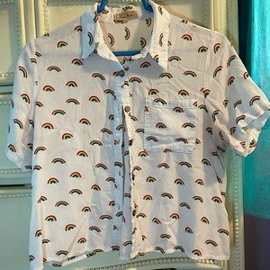 Rainbow button up